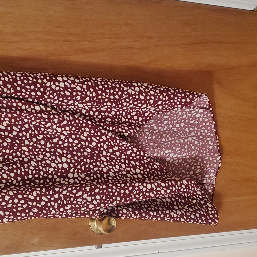 Wine red leopard dress - Picture 4 of 7